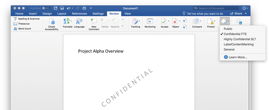 In a screenshot, a Confidential document is displayed in Word, including the document's watermark.