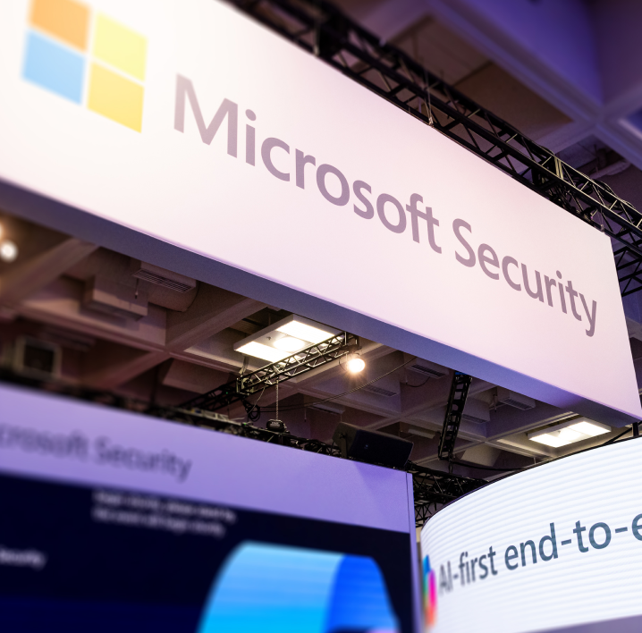 Microsoft Security banners at event