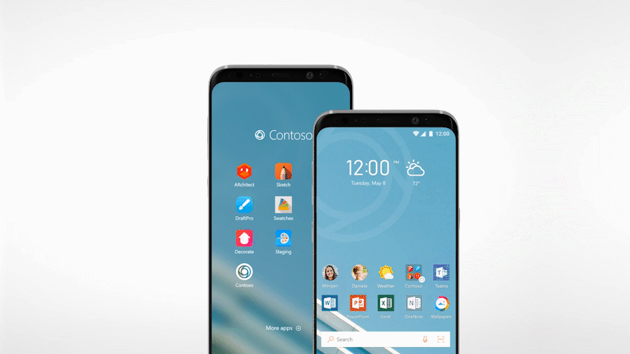 Image showing the Microsoft Launcher application on Android.