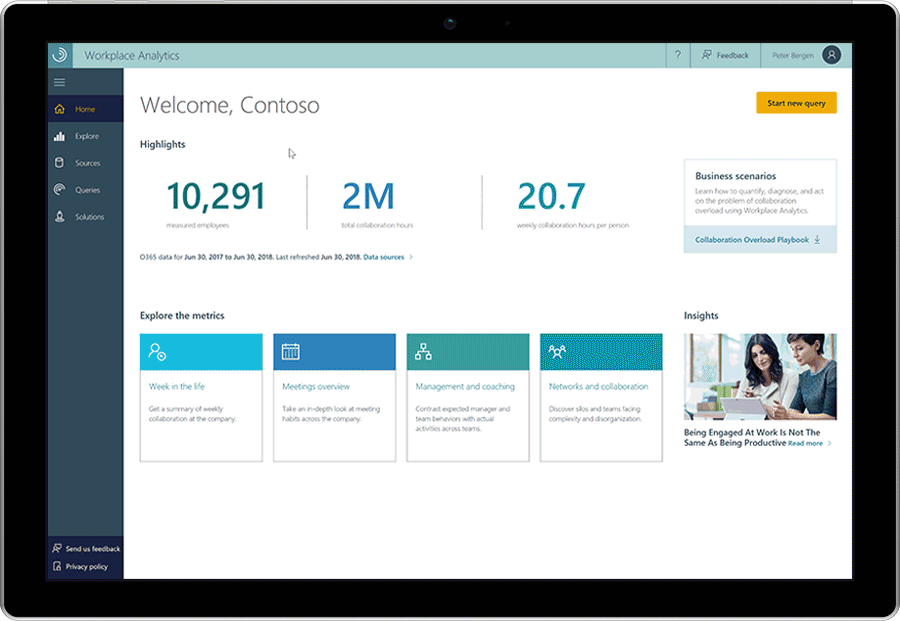 Introducing Workplace Analytics solutions and MyAnalytics nudges