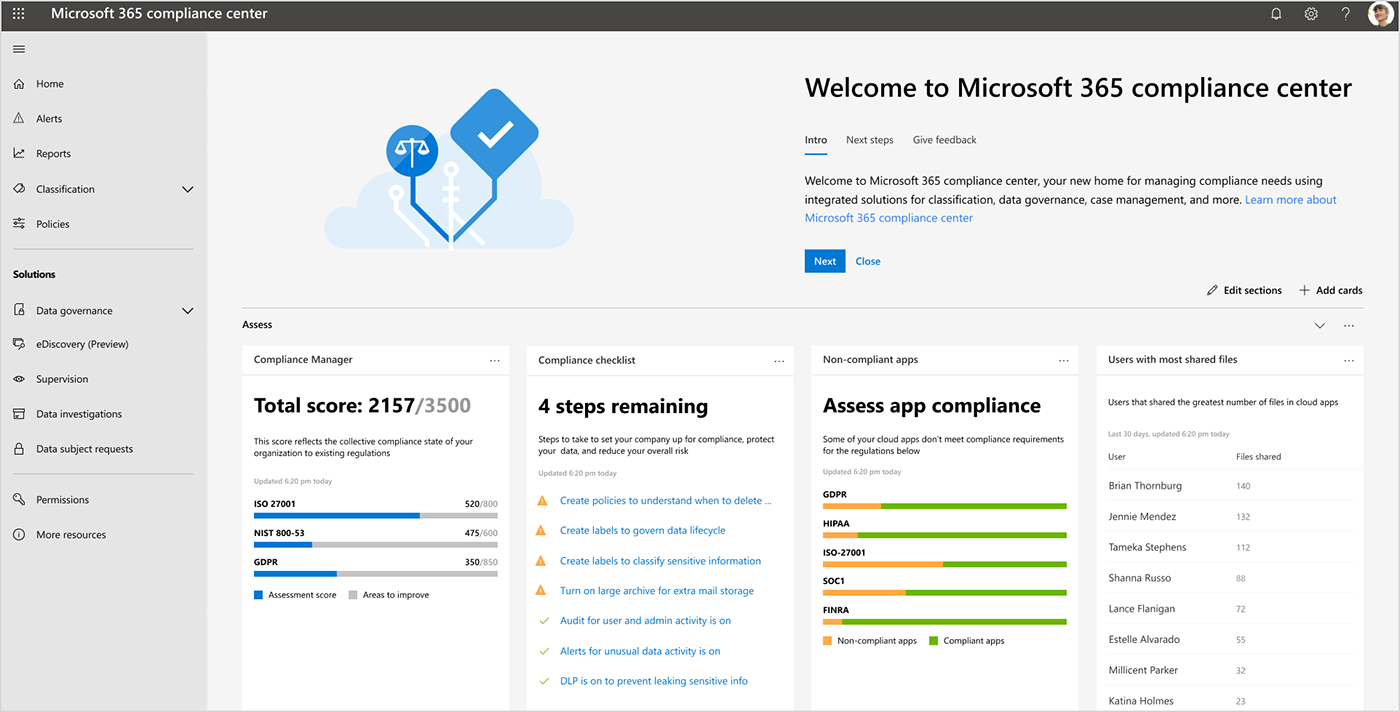 Introduzione di nuove funzionalità in Microsoft 365 utili per prepararsi alla nuova ondata di normative sulla privacy