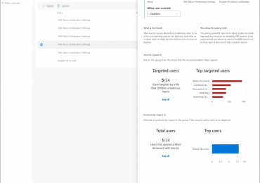 Assistente criteri di sicurezza: un nuovo servizio per gestire i criteri di sicurezza di Office 365