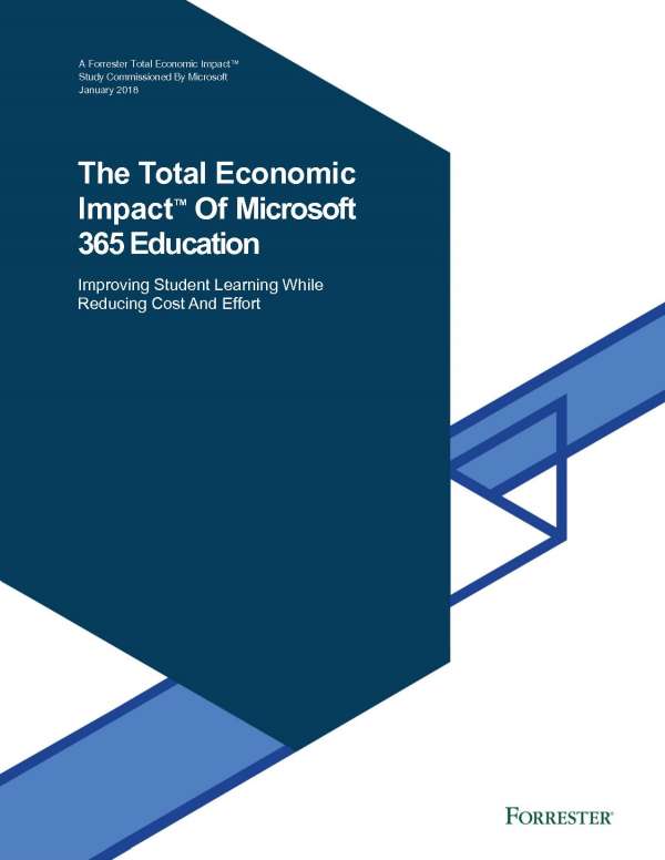 The Total Economic Impact of Microsoft 365 Education: Improving student learning while reducing cost and effort