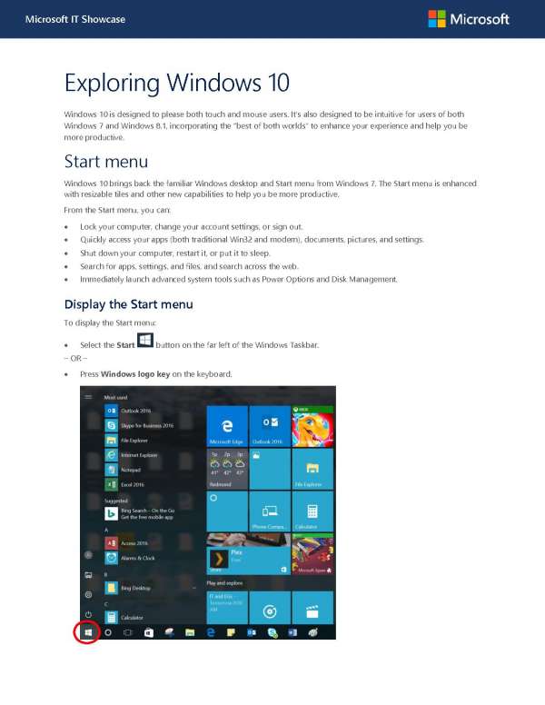 Exploring Windows 10