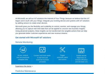 Connect your business with IoT. Get started with Microsoft IoT!