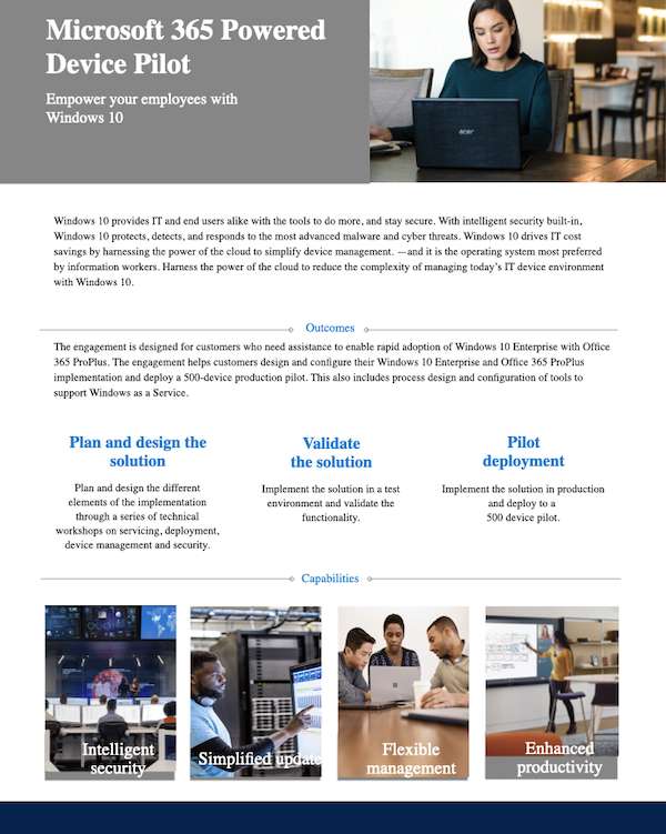 Microsoft 365 Powered Device Pilot Datasheet