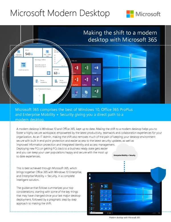 Making the shift to a modern desktop with Microsoft 365