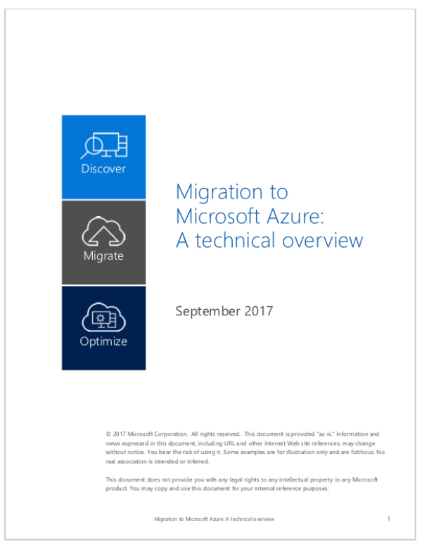 Migration to Microsoft Azure: A technical overview