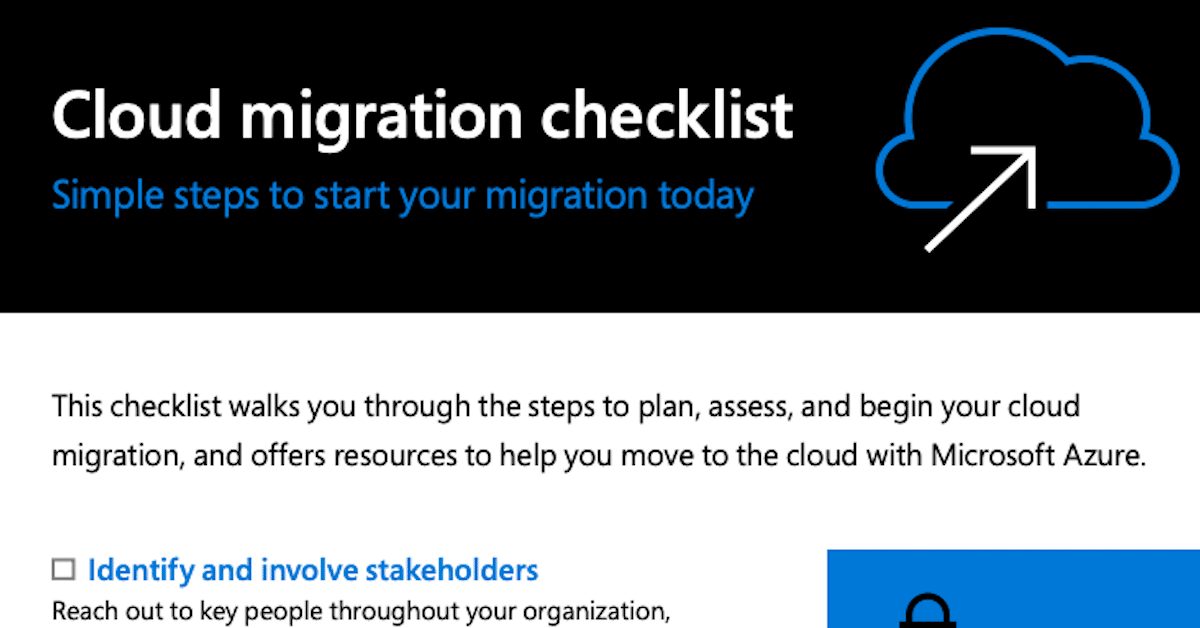 Cloud Migration Checklist: Simple steps to start your migration today