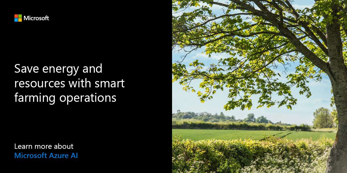 Save energy and resources with smart farming operations. Learn more about Microsoft Azure AI.