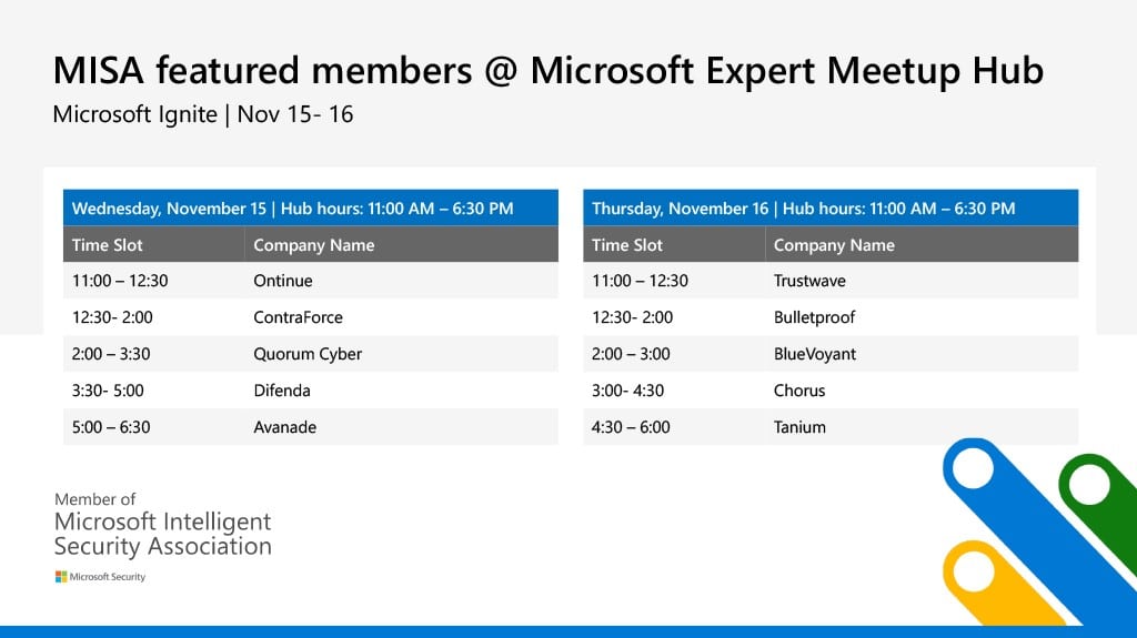 MISA featured member presenting at Microsoft Expert Meetup Hub.