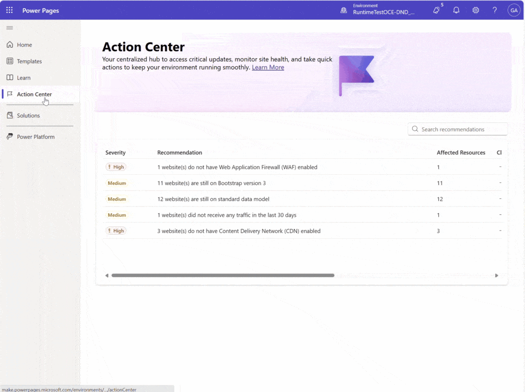 Power Pages Home Action Center Is Generally Available – Stay Informed, Stay in Control