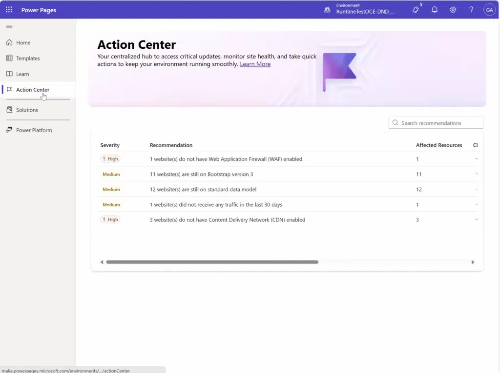 Power Pages Home Action Center Is Generally Available – Stay Informed, Stay in Control