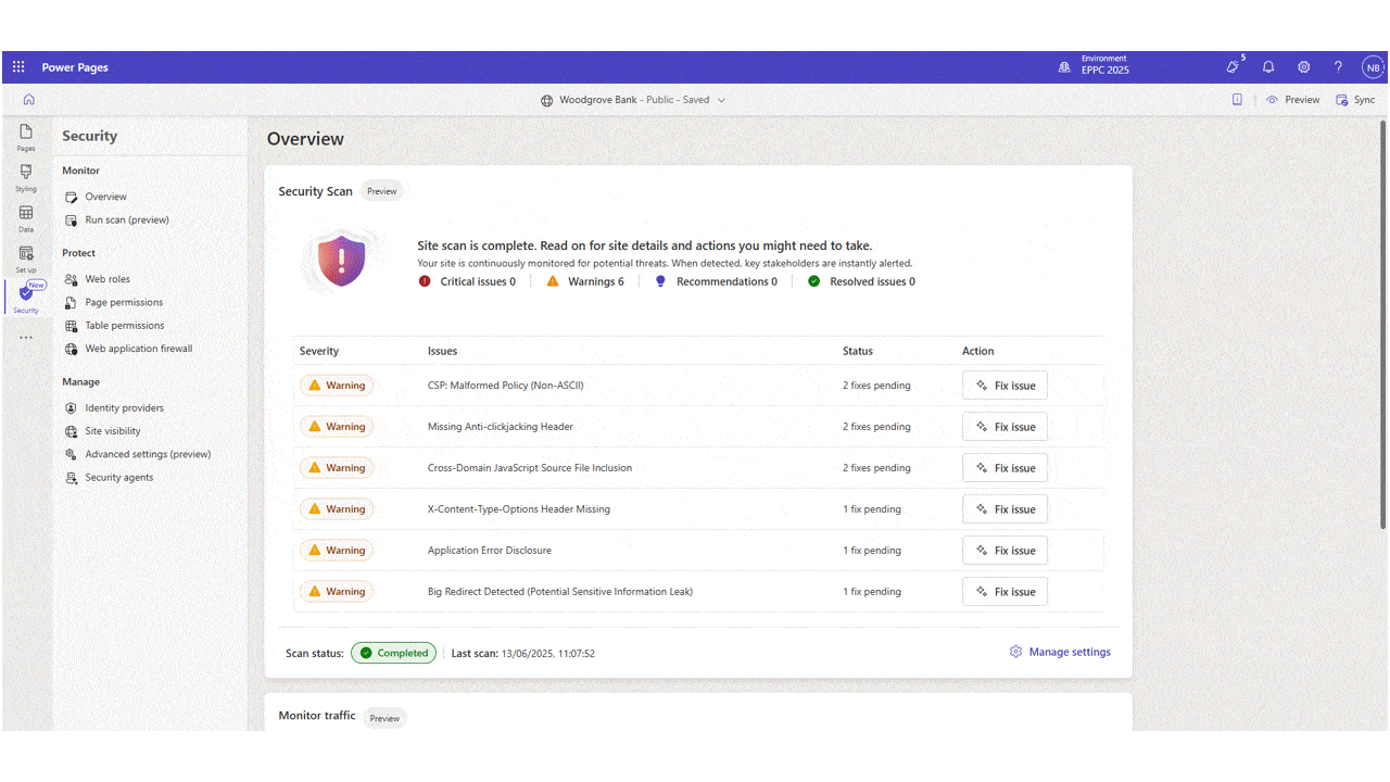 Enhance Power Pages site security with Bot Protection and Managed Rules configuration